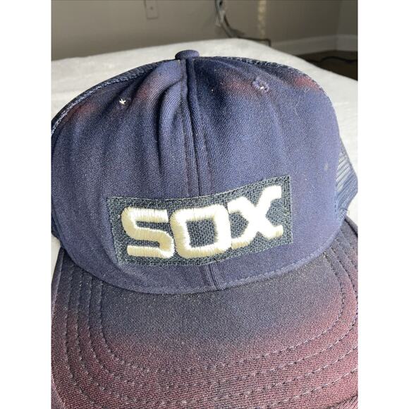 Vintage Chicago White Sox Mesh Trucker Snapback Hat Cap Pro Model M/L SnapBack - Picture 3 of 11